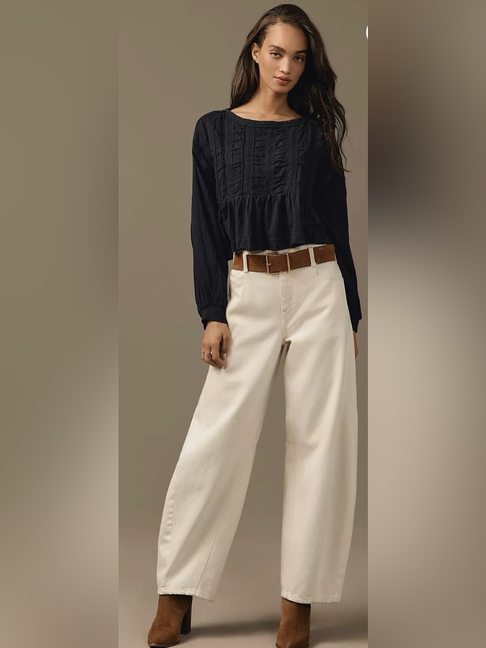 NWT Pilcro Textured Babydoll Top, size M - Picture 5 of 7